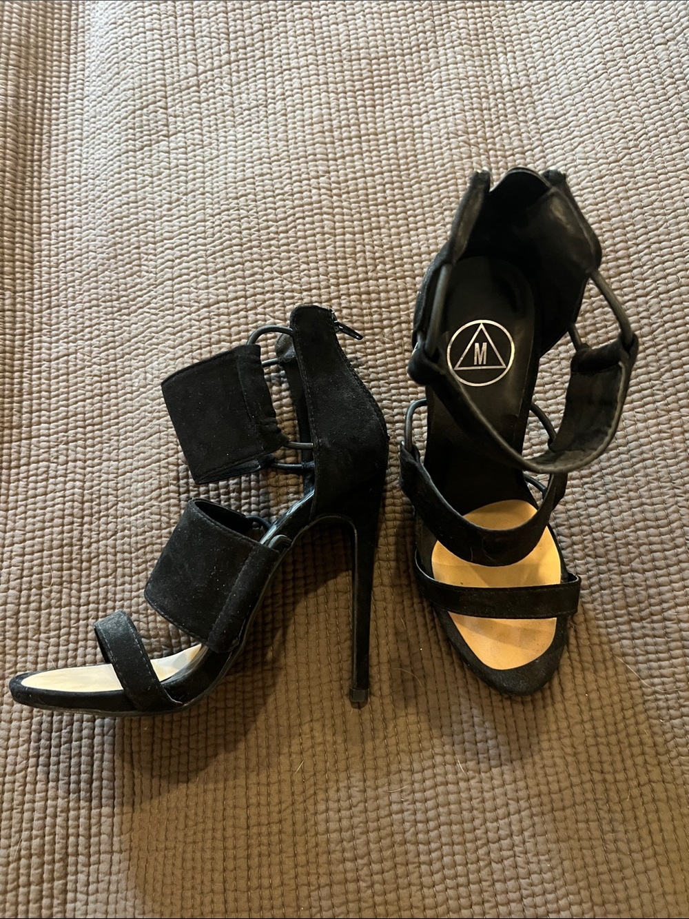Forever 21 Black Strappy High Heel Sandals